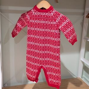 Little Me knit sweater one piece bodysuit 9 months baby